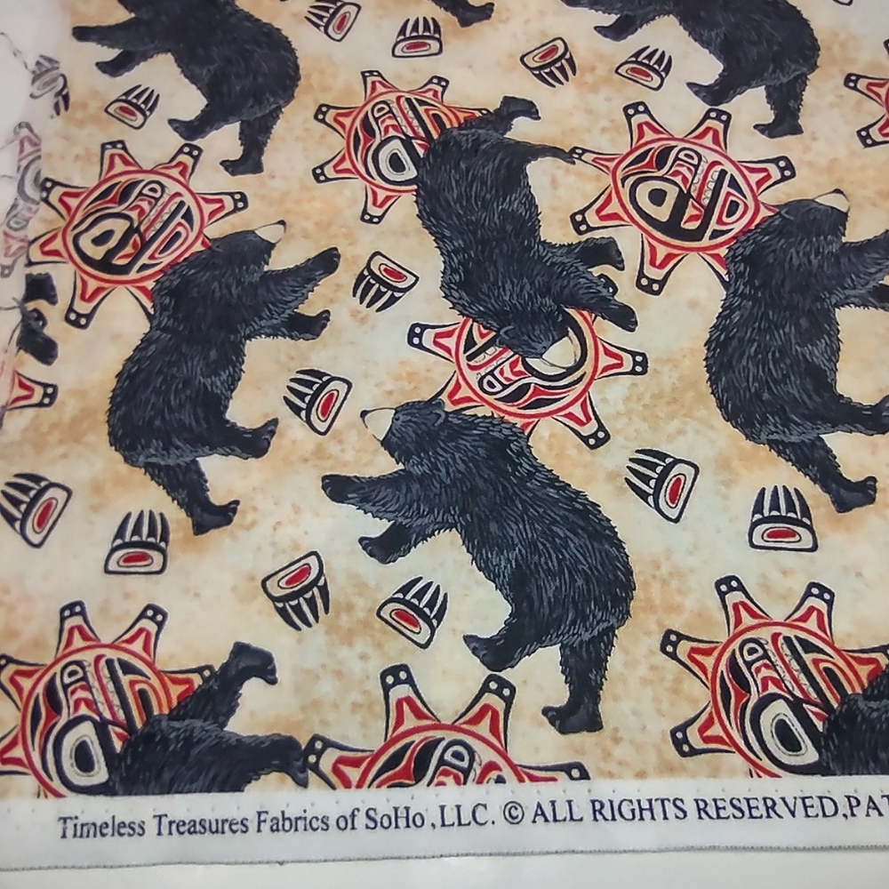 Bear Patterned Fabric - Picture 3 of 5